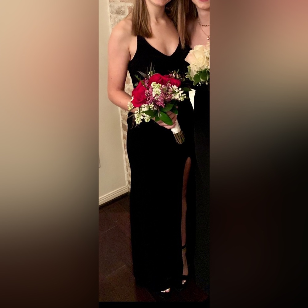 Black Velvet Dress- Maxi - Size 1
